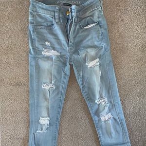 Super Super Stretch light wash hi rise Jegging